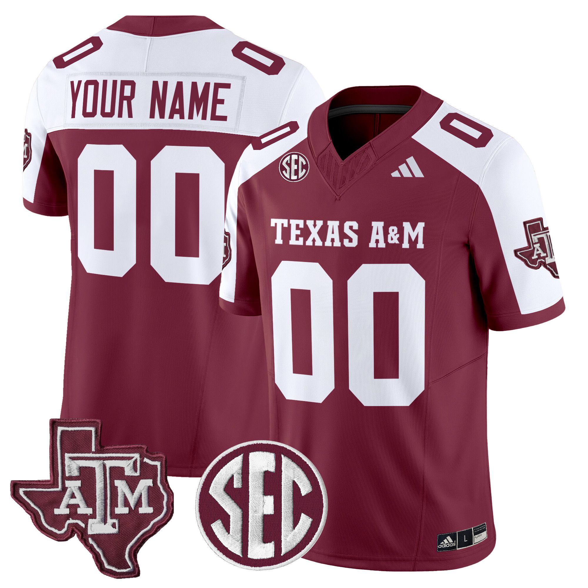 Men Texas A&M Aggies Red 2024 Vapor Limited Custom NCAA Jersey